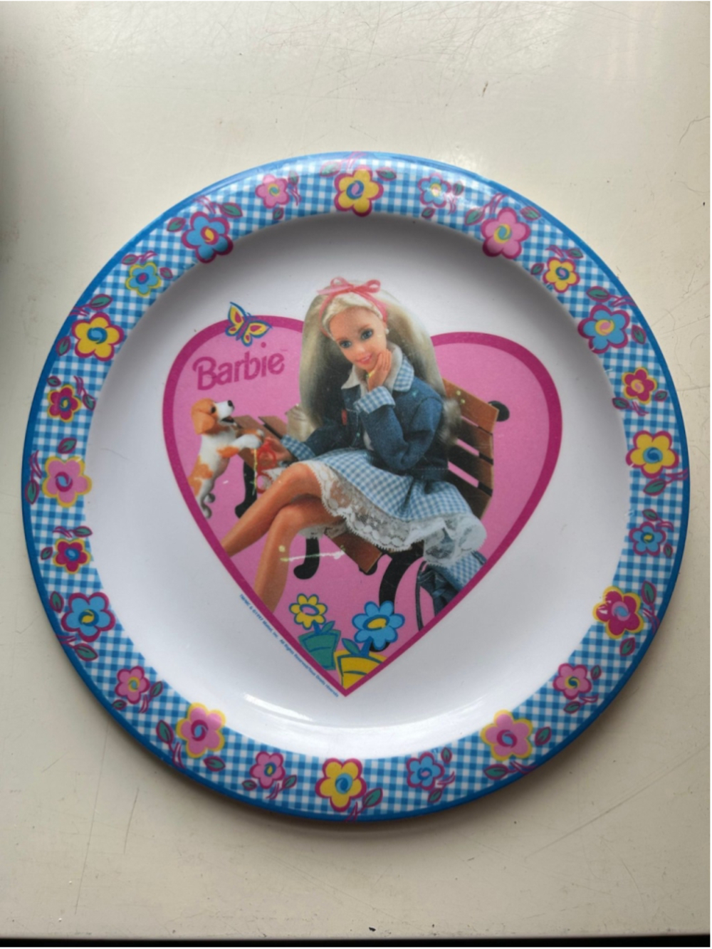 1997 Vintage Barbie Melamine Plate
